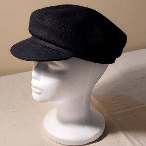 Isabel Marant, Black, Wool Newsboy’s Cap, Size: 58